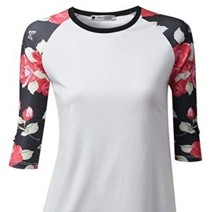 Urban Cleo brand women's baseball tee